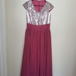 Elegant Dark Red Dress